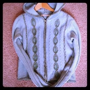 Free People Knit Zip up hoodie sweater